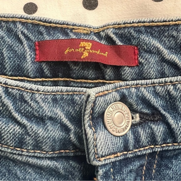 7 For All Mankind Baby Jo Crop Jean In Havana Rigid 32 - Picture 12 of 13